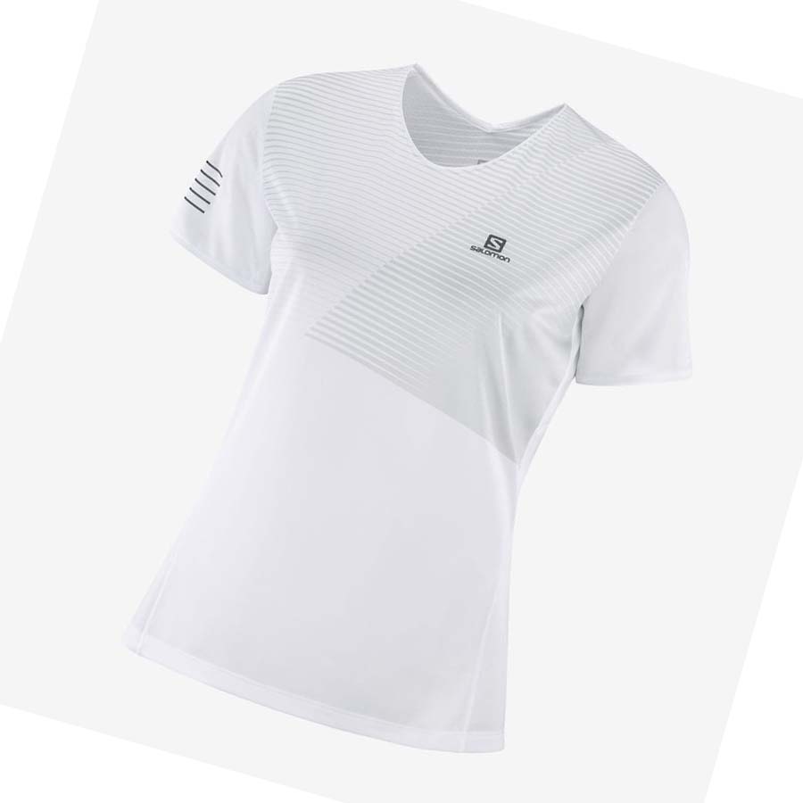 Camiseta Salomon SENSE Mujer Blancos | MX 2565GSO